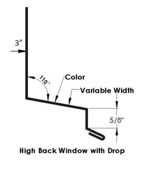 High Back Window with Drop