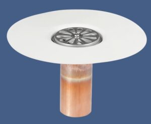 Spun Copper Deck Drain TPO