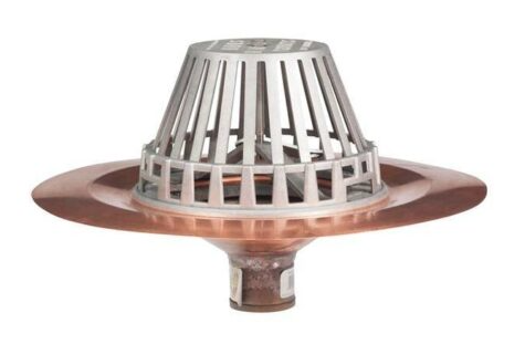 Clamp-Tite Spun Copper Drain No Hub by Menzies, which accommodates mechanical connections to drainage systems.